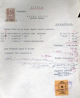 BUDAPEST 1941. Céges Számla, Magyar Építőmesterek Adomány Bélyeggel  /  1941 Corp. Bill Hun. Master  Builders Charity St - Covers & Documents