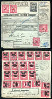 NAGYKÁTA 1934. Csomagszállító Kókára Küldve 24 Db Portóbélyeggel!!  /  1934 Parcel P.card To Kóka 24 Porto Stamps - Lettres & Documents