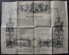 BUDAPEST 1893. Budapesti Honvéd Gyalogezred, Dekoratív Végelbocsátó-levél Szép állapotban  /  BUDAPEST 1893 Homeguard In - Unclassified