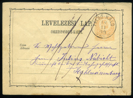 FELSŐKÁLD 187.. Kr-os Díjjegyes Lap Székesfehérvárra Küldve, Portózva!  /  187... Kr Stationery Card To Székesfehérvár,  - Used Stamps