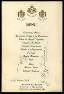 MENÜKÁRTYA , Képeslap 1914. Országos Casino  /  Menu Card Vintage Pic. P.card 1914 National Casino - Zonder Classificatie