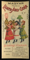 SZÁMOLÓ CÉDULA  Régi Reklám Grafika , Kőbánya Lámpagyár  /  COUNTING CARD Vintage Adv. Graphics, Lamp Factory Of Kőbánya - Unclassified
