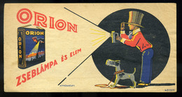 SZÁMOLÓ CÉDULA  Régi Reklám Grafika , Orion   /  COUNTING CARD Vintage Adv. Graphics, Orion - Zonder Classificatie