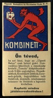 SZÁMOLÓ CÉDULA  Régi Reklám Grafika , Kombinett  /  COUNTING CARD Vintage Adv. Graphics, Kombinett - Zonder Classificatie