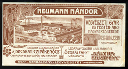 SZÁMOLÓ CÉDULA  Régi Reklám Grafika , Debrecen, Neumann  /  COUNTING CARD Vintage Adv. Graphics, Debrecen, Neumann - Zonder Classificatie
