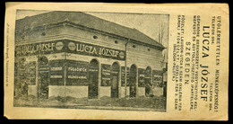 SZÁMOLÓ CÉDULA  Régi Reklám Grafika , Szeged, Lucza József  /  COUNTING CARD Vintage Adv. Graphics, Szeged József Lucza - Zonder Classificatie