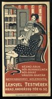 SZÁMOLÓ CÉDULA  Régi Reklám Grafika , Arad  /  COUNTING CARD Vintage Adv. Graphics, Arad - Unclassified