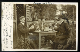 EPERJES 1905. Borozó Társaság, Fotós Képeslap  /  1905 Wine Drinking Company Photo Vintage Pic. P.card - Hongarije