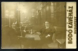 BUDAPEST 1911. Bodó Kávéház, Régi Képeslap  /  1911 Bodó Café Vintage Pic. P.card - Hungary