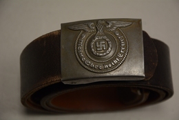 II. Világháború, Eredeti SS öv, Szép állapotban!  /  WW II Original SS Belt Buckle In Nice Condition! - Militaria