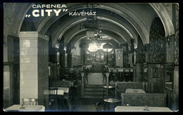 KOLOZSVÁR City Kávéház, Régi Képeslap /  City Café Vintage Pic. P.card - Hongarije