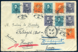 1932. Levél, Előlap, Arcképek 10 Bélyeges Bérmentesítéssel, Mozgóposta Bélyegzéssel Jeruzsálembe Küldve  /  Letter Front - Covers & Documents