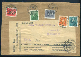 BUDAPEST 1934. Csomag Előlap, ötszínű Arcképek Bérmentesítéssel Csehszlovákiába Küldve  /  Package Front 5 Color Portrai - Covers & Documents