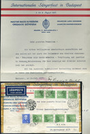 BUDAPEST 1937. Dallos Szövetség, Dekoratív Légi Levél Bécsbe Küldve  /  1937 Song Union Decorative Airmail Letter To Vie - Covers & Documents