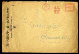 BUDAPEST 1945.09. Weisz Manfréd, Francotyp Céges Boríték   /  1945.09 Francotyp Corp. Cov. - Covers & Documents