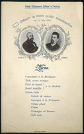 MENÜKÁRTYA 1899. Pozsony, Dubsky , Bellevue.   /  MENU CARD 1899 Pozsony - Zonder Classificatie