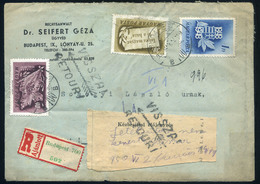 BUDAPEST 1950. Helyi Ajánlott, Visszaküldött Levél    /  1950 Local Reg. Returned Letter - Covers & Documents