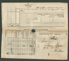 DDSG 1867. Dekoratív Fuvarlevél , Okmánybélyeggel  /  Decorative Bill Of Freight Stamp Duty - Covers & Documents