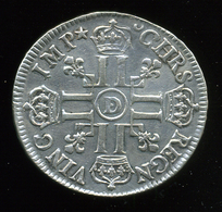 Franciaország Ecu, 1692 D VF+ - 1643-1715 Lodewijk XIV De Zonnekoning