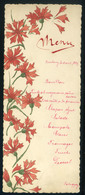 MENÜKÁRTYA 1899. Pozsony, Palugyay , Dekoratív Festett Darab!    /  MENU CARD 18999 Decorative, Painted - Zonder Classificatie