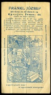 SZÁMOLÓ CÉDULA  Régi Reklám Grafika ,Eperjes  /  COUNTING CARD Vintage Adv. Graphics, Eperjes - Unclassified
