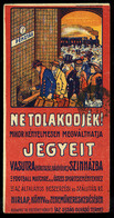 SZÁMOLÓ CÉDULA  Régi Reklám Grafika , "Ne Tolakodjék!"  /  COUNTING CARD Vintage Adv. Graphics, Move In An Orderly Fashi - Zonder Classificatie