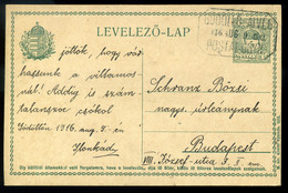 GÖDÖLLŐ-ALVÉG 1916. Díjjegyes Levlap, Postaügynökségi Bélyegzéssel  /  1916 Stationery P.card Postal Agency Pmk - Used Stamps