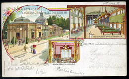 BUDAPEST Székes Fővárosi Pavillon, Litho Képeslap  /  Capital Pavilion, Litho Vintage Pic. P.card - Hongarije