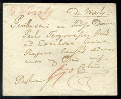 VIZSOLY 1790. Portós Levél, Kézírásos Helymegjelöléssel Pestre Küldve  /  1790 Unpaid Letter Hand Located To Pest - ...-1867 Voorfilatelie