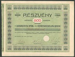 DEBRECEN 1912. Ipar és Kereskedelmi Bank Részvény - Unclassified