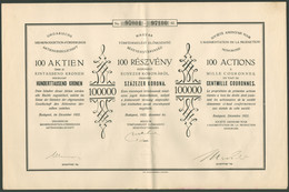 Magyar Többtermelést Előmozdító Rt Részvény 1922  /  Hun. Economy Share - Unclassified