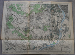 BUDAPEST és NAGYTÉTÉNY 1928. Térkép, M.kir.állami Térképészeti Intézet  65*85 Cm  / Hun.Roy.Nat. Cartography Institute - Unclassified