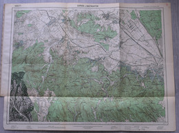 SOPRON és NAGYMARTON. Térkép, M.kir.állami Térképészeti Intézet  65*85 Cm  / Hun.Roy.Nat. Cartography Institute - Unclassified