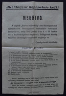 SZILÁGYCSEH 1941. Országzászló Avattás, Szöveges A/3-as Propaganda Plakát  /  Flag Christening Propaganda Poster - Unclassified