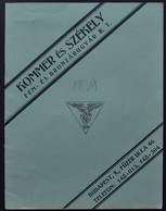 BUDAPEST 1939. Kommer és Székely Fém és Bronzárugyár , Régi 48 Oldalas Termék Katalógus, árjegyzék Szép állapotban  /  3 - Zonder Classificatie