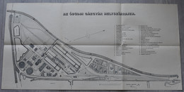 1914. Az Óbudai Gázgyár Helyszínrajza, Régi Térkép  /  Layout Of The Gas Plant Of Óbuda - Zonder Classificatie