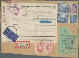 Berlin: 1957: Anschriftteil Luftpostbrief Einschreiben 325 Gramm Ca. 21 X 15 Cm Ab Berlin-Wilmersdor - Lettres & Documents