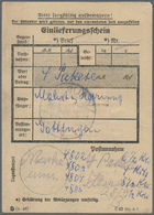 Berlin: 5 Pf. Grünaufdruck U. Fr. Zone Württemberg Zusammen Rücks. Auf Einlieferungsschein Für 4 Pak - Lettres & Documents