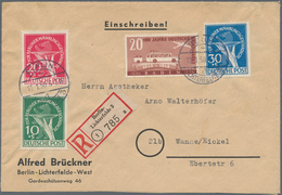 Berlin: Währungsgeschädigte Kpl. Satz Mit Fr. Zone Baden 20 Pf. 100 Jahre Dt. Briefmarken Zusammen A - Lettres & Documents