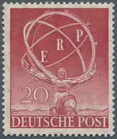 Berlin: 1950, 20 Pf. ERP Mit Seltenener Wasserzeichenvariante "fehlender Ring Im Wz.", Kreuze Um Die - Briefe U. Dokumente