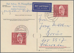 Berlin: 1960, 20 Pf Dr. Walther Schreiber Als MeF Auf Luftpostkarte Von Berlin Nach SCHWEDEN, Nicht - Covers & Documents