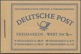 Berlin - Markenheftchen: 1952, Bauten Markenheftchen, Deckel Bügig, Ansehen, Mi. 1300,- - Carnets