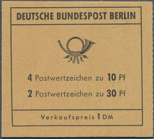 Berlin - Markenheftchen: 1970, Markenheftchen "Brandenburger Tor" Mit Reklame "Schneider" Tadellos P - Booklets