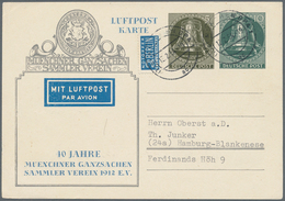 Berlin - Ganzsachen: 1954. Privat-LP-Postkarte 5 Pf Und 10 Pf Glocke (rechts) "10 Jahre Münchener Ga - Sonstige & Ohne Zuordnung