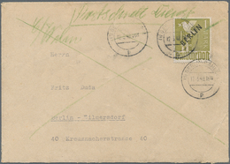 Berlin - Postschnelldienst: 1 Mk Schwarzaufdruck Als EF Auf Postschnelldienstbf. Ab Berlin-Dahlem Vo - Lettres & Documents