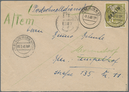 Berlin - Postschnelldienst: 1 Mk Schwarzaufdruck Als EF Auf Postschnelldienstbf. Ab Berlin N65 Vom 9 - Lettres & Documents