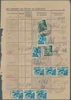Französische Zone - Baden: 1949. 2x Senkrechter 3er-Streifen Und 2x Einzelmarke 5 Pf Mädel Sowie 2x - Autres & Non Classés