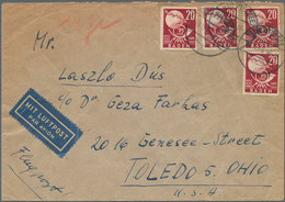 Französische Zone - Baden: 1949, Luftpostbrief Frankiert Mit Viermal 20 Pfg. "75 Jahre UPU" Ab BAD W - Sonstige & Ohne Zuordnung