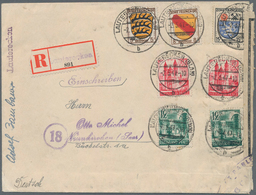 Französische Zone - Rheinland Pfalz: 1947, 2 X 12 Pf Dkl'bläulichgrün U. 2 X 24 Pf Dunkelrosa Sowie - Autres & Non Classés