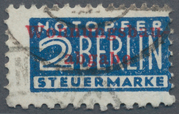 Französische Zone - Württemberg - Wohnungsbau-Abgabe: 1949, Wohnungsbaumarke Mit Rotem Aufdruck In K - Andere & Zonder Classificatie